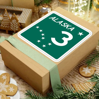 Alaska 3 Business shield (Alaska) (Road Sign) STICKER Vinyl Kiss-Cut Decal - The Sticker Space