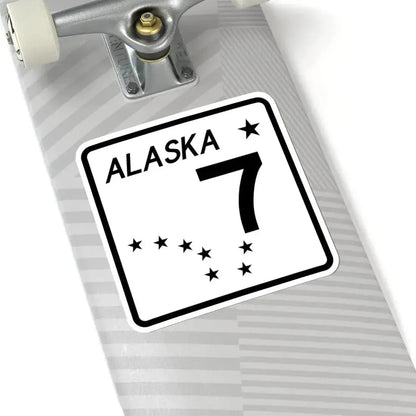 Alaska 7 shield (Alaska) (Road Sign) STICKER Vinyl Kiss-Cut Decal - The Sticker Space