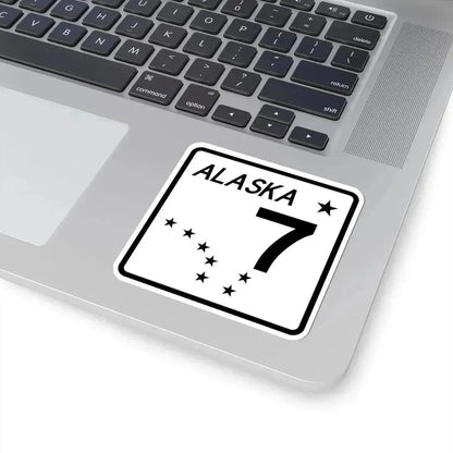 Alaska 7 shield (Alaska) (Road Sign) STICKER Vinyl Kiss-Cut Decal - The Sticker Space