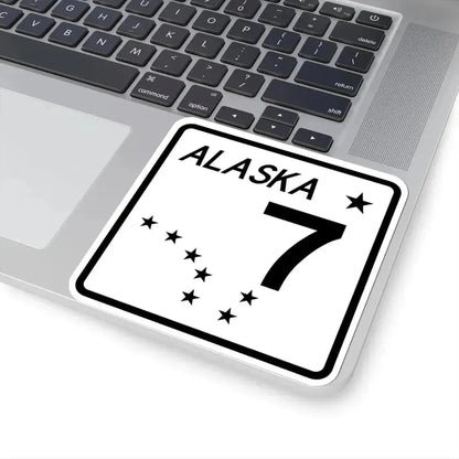 Alaska 7 shield (Alaska) (Road Sign) STICKER Vinyl Kiss-Cut Decal - The Sticker Space