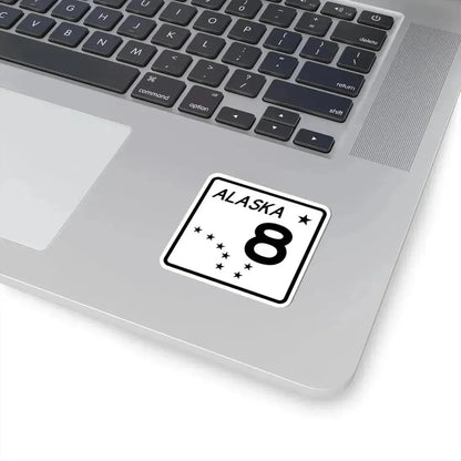Alaska 8 shield (Alaska) (Road Sign) STICKER Vinyl Kiss-Cut Decal - The Sticker Space