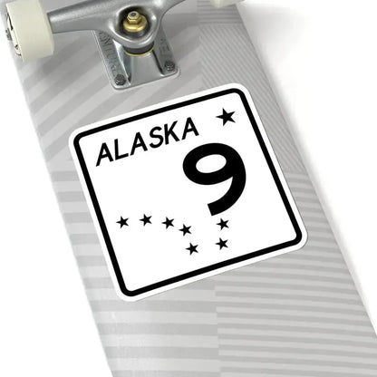 Alaska 9 shield (Alaska) (Road Sign) STICKER Vinyl Kiss-Cut Decal - The Sticker Space