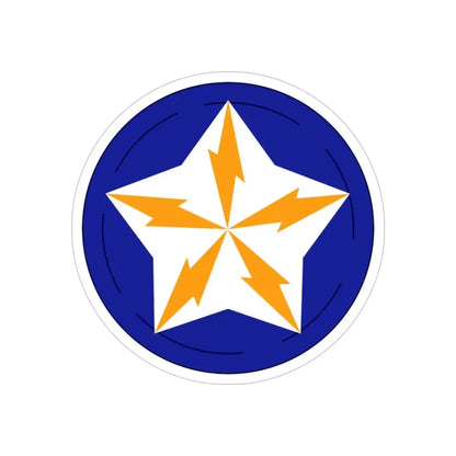 Alaska Communications System (U.S. Army) REVERSE PRINT Transparent Die-Cut STICKER 5 Inch Die-Cut Transparent - The Sticker Space