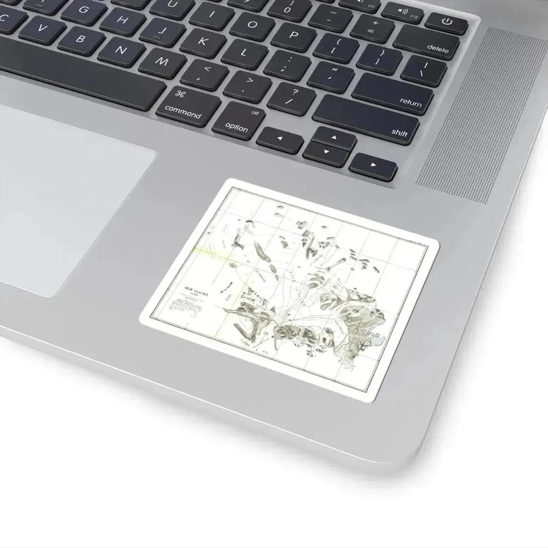 Alaska - Muir Glacier (1890) (Map) STICKER Vinyl Kiss-Cut Decal - The Sticker Space