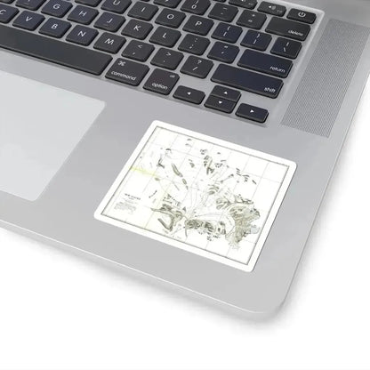 Alaska - Muir Glacier (1890) (Map) STICKER Vinyl Kiss-Cut Decal - The Sticker Space