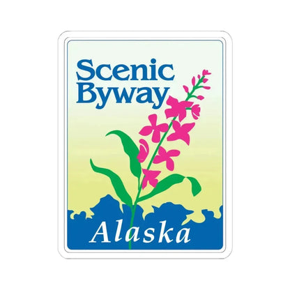 Alaska Scenic Byway (Alaska) (Road Sign) STICKER Vinyl Kiss-Cut Decal 6 Inch White - The Sticker Space