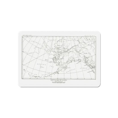 Alaska - Sketch Map (1891) (Map) Refrigerator Magnet 6 Inch - The Sticker Space