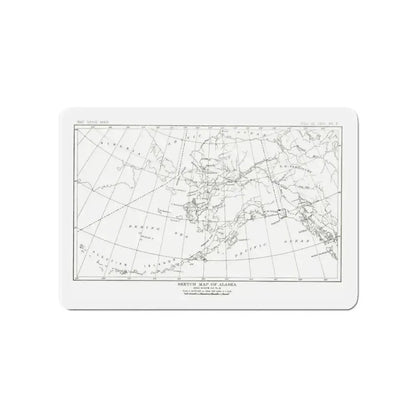 Alaska - Sketch Map (1891) (Map) Refrigerator Magnet - The Sticker Space