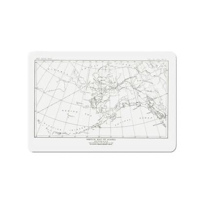 Alaska - Sketch Map (1891) (Map) Refrigerator Magnet - The Sticker Space