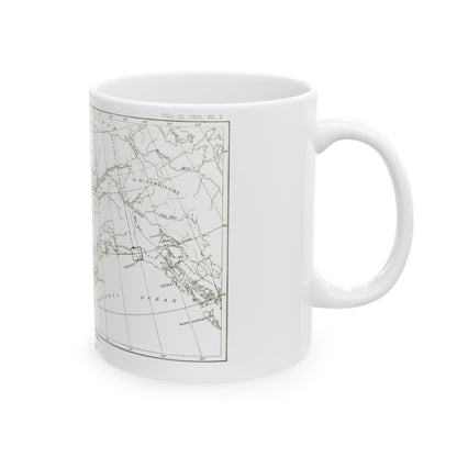 Alaska - Sketch Map (1891) (Map) White Coffee Mug-The Sticker Space