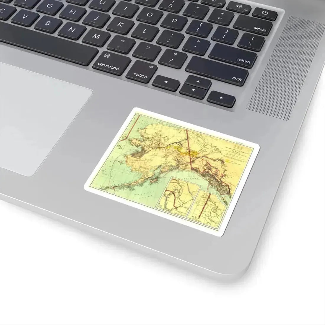 Alaska - The Gold & Coal Fields (1898) (Map) STICKER Vinyl Kiss-Cut Decal - The Sticker Space