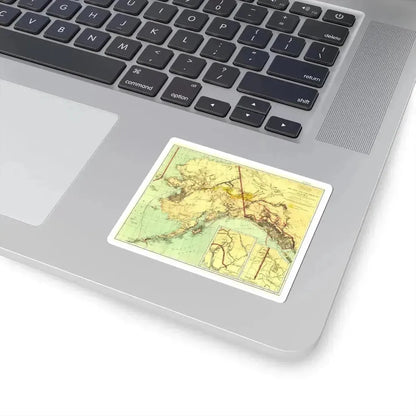 Alaska - The Gold & Coal Fields (1898) (Map) STICKER Vinyl Kiss-Cut Decal - The Sticker Space