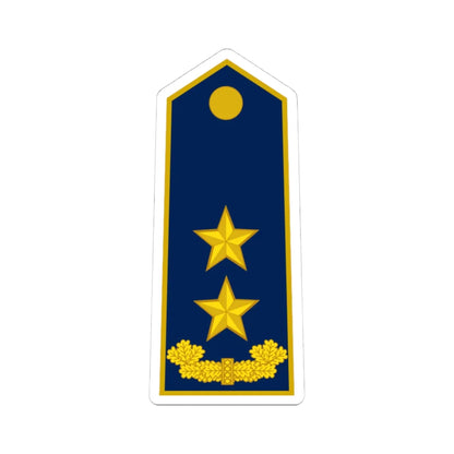 ALB Airforce OF 7 (Albania) (Military Rank) STICKER Vinyl Kiss-Cut Decal 4 Inch White - The Sticker Space
