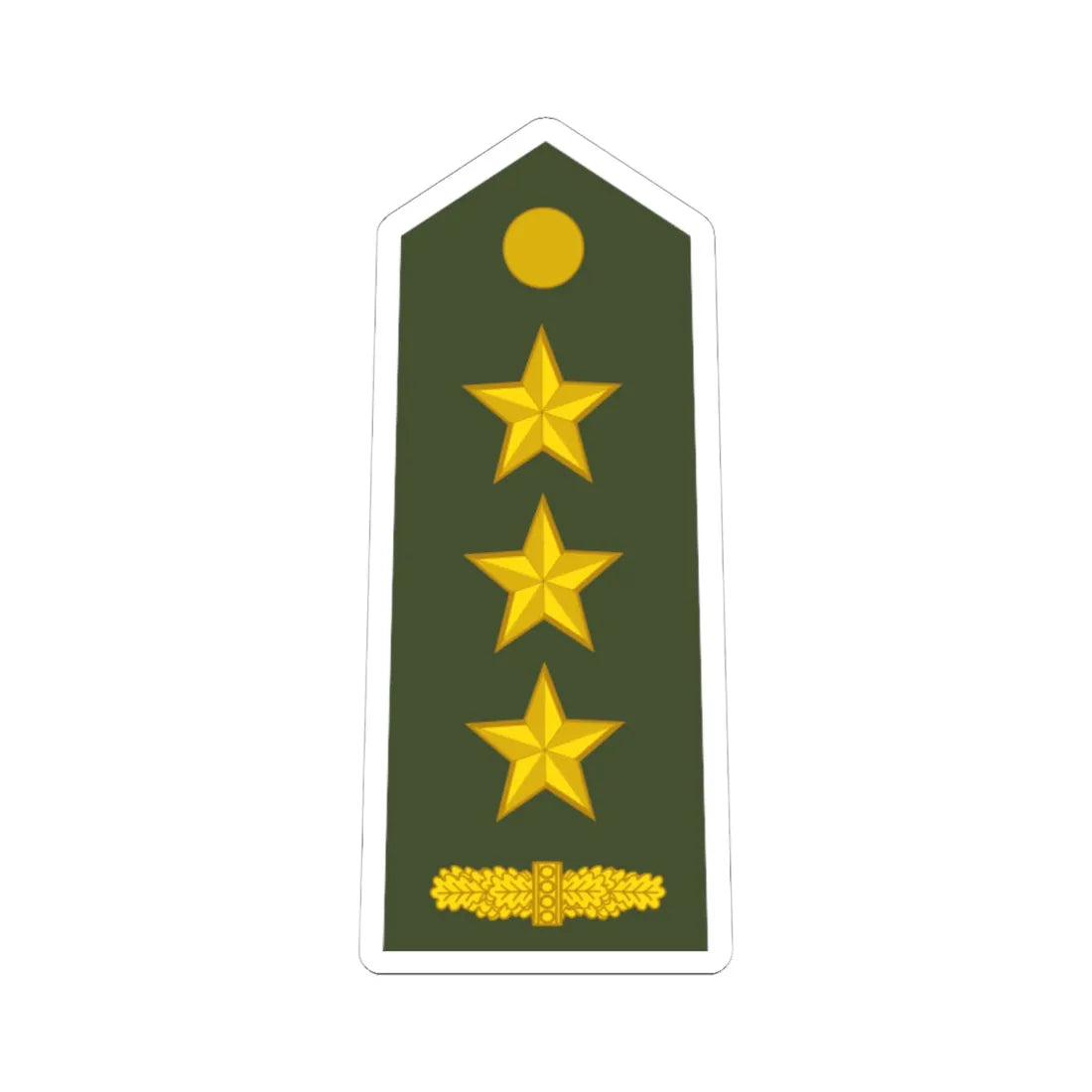 ALB Army OF 5 (Albania) (Military Rank) STICKER Vinyl Kiss-Cut Decal 6 Inch White - The Sticker Space