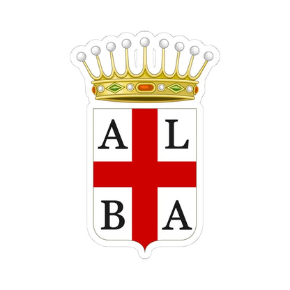 Alba Italia-Stemma (Italy) (Coat of Arms) STICKER Vinyl Kiss-Cut Decal 4 Inch White - The Sticker Space