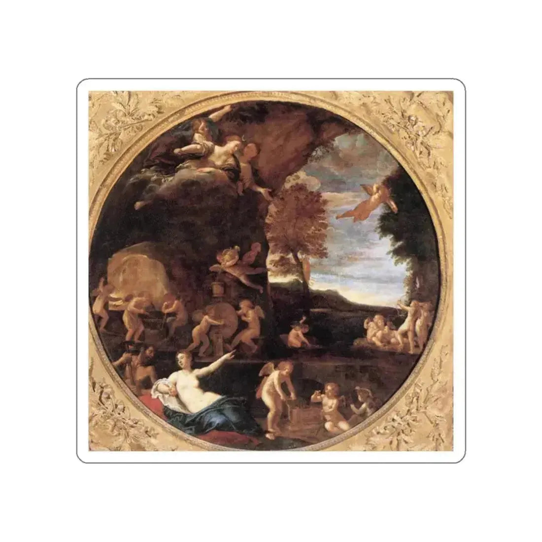 ALBANI, Francesco - Summer (Venus in Vulcan's Forge) (Artwork) STICKER Vinyl Die-Cut Decal White Die-Cut 3 Inch - The Sticker Space