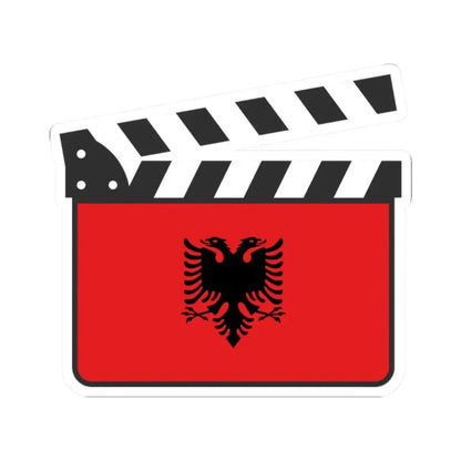 Albania film clapperboard (Albania) STICKER Vinyl Kiss-Cut Decal 2 Inch White - The Sticker Space