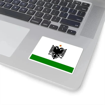 Albanian Coast Guard Ensign-1958-1992 (Albania) STICKER Vinyl Kiss-Cut Decal - The Sticker Space