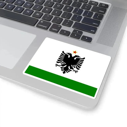Albanian Coast Guard Ensign-1958-1992 (Albania) STICKER Vinyl Kiss-Cut Decal - The Sticker Space