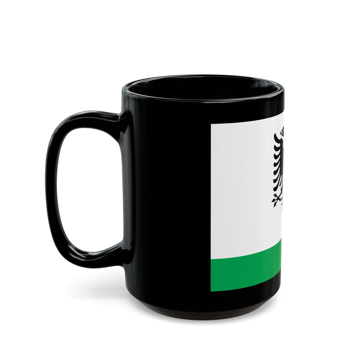 Albanian Coast Guard Ensign - Black Coffee Mug-The Sticker Space