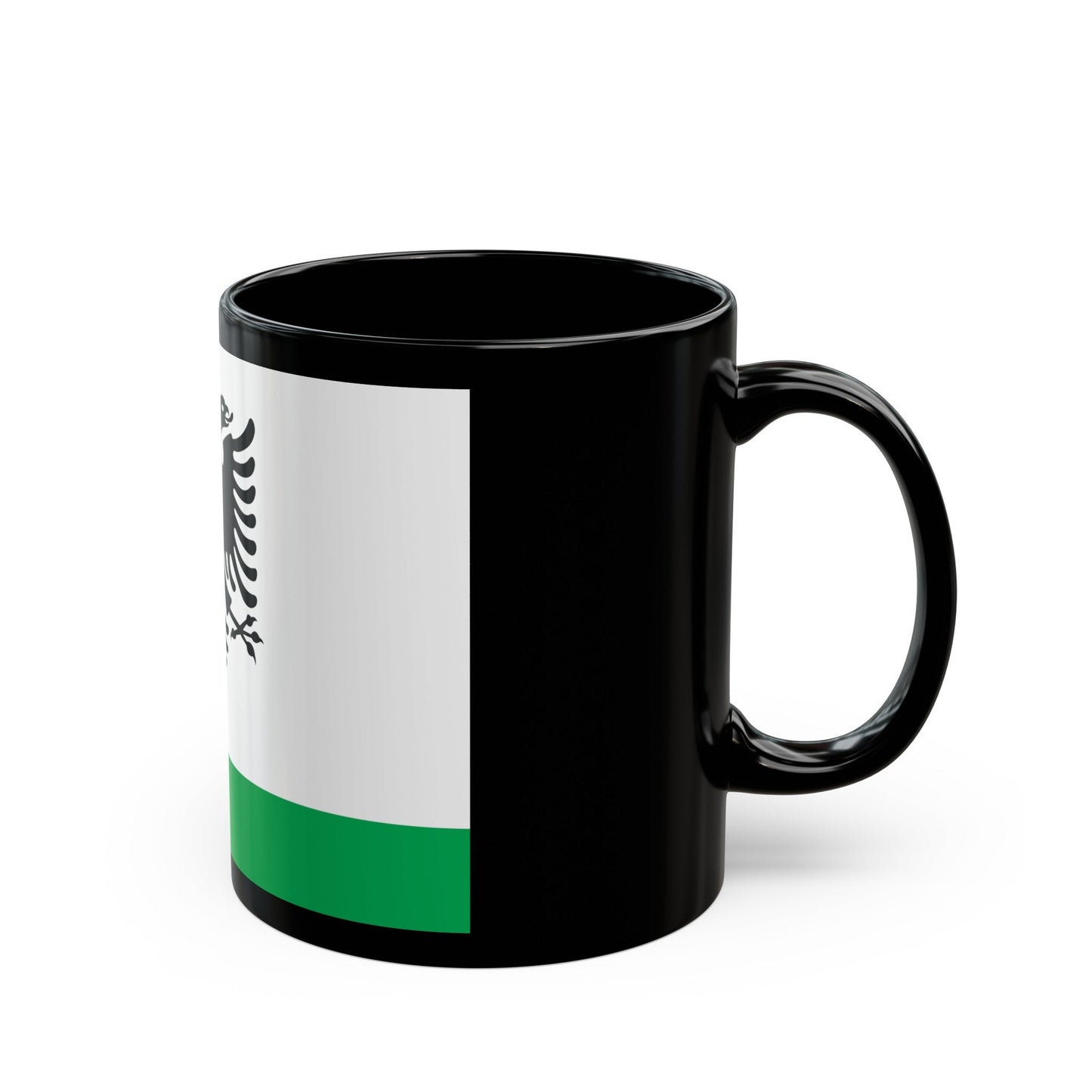 Albanian Coast Guard Ensign - Black Coffee Mug-The Sticker Space