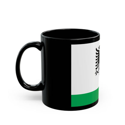 Albanian Coast Guard Ensign - Black Coffee Mug-The Sticker Space