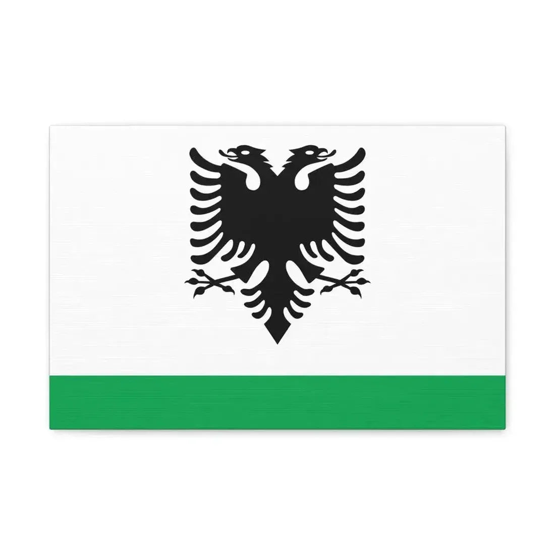 Albanian Coast Guard Ensign - Canvas Wall Art 18″ x 12″ 1.25" - The Sticker Space