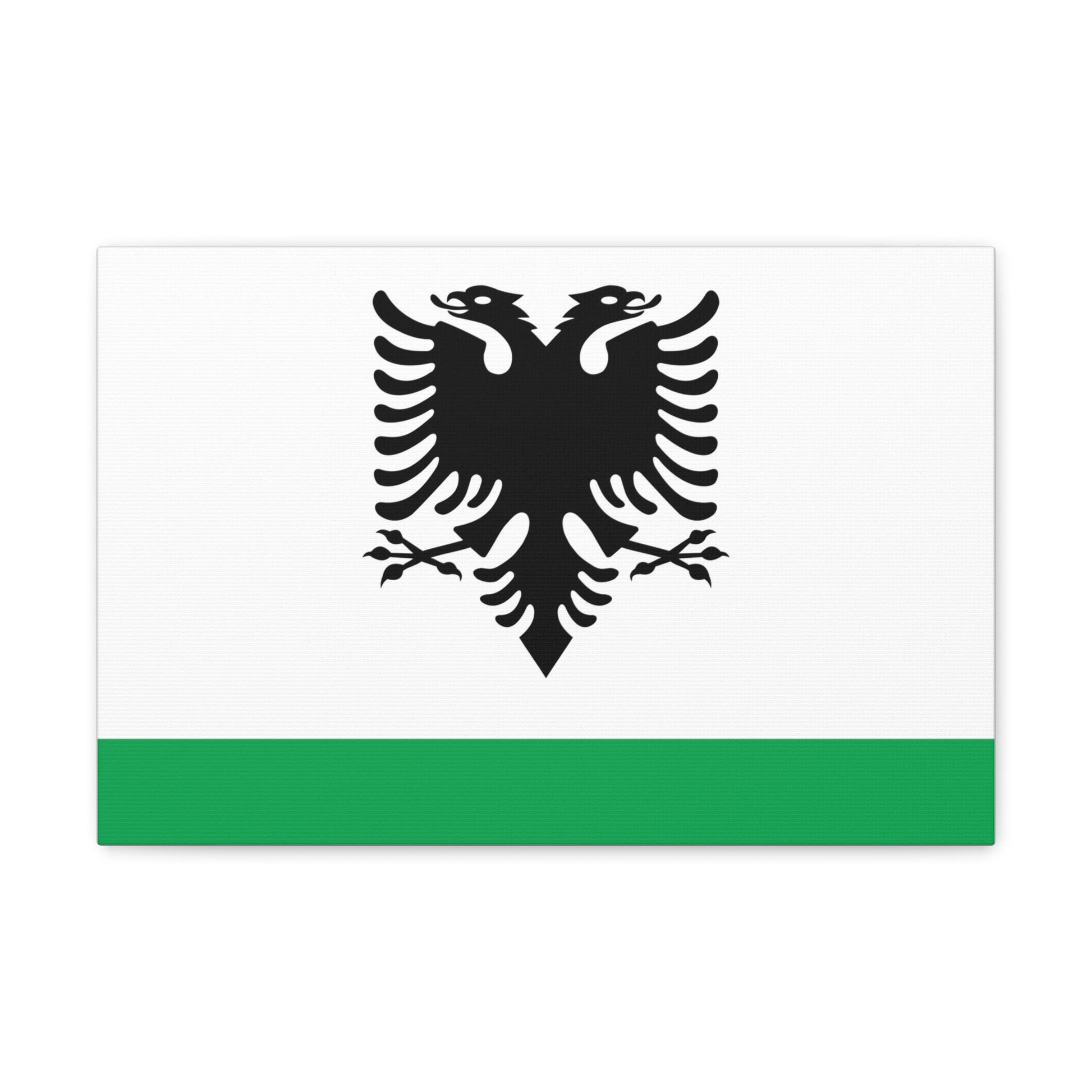 Albanian Coast Guard Ensign - Canvas Wall Art-18″ x 12″-The Sticker Space