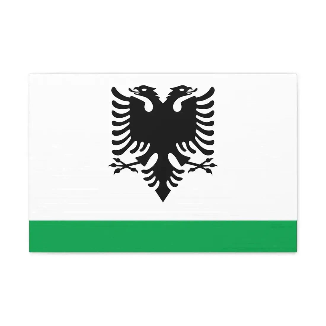 Albanian Coast Guard Ensign - Canvas Wall Art 24″ x 16″ 1.25" - The Sticker Space