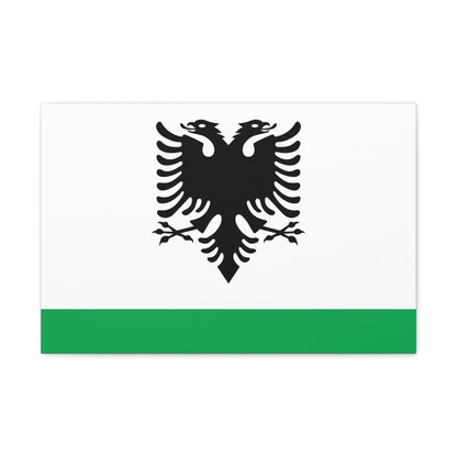 Albanian Coast Guard Ensign - Canvas Wall Art-24″ x 16″-The Sticker Space