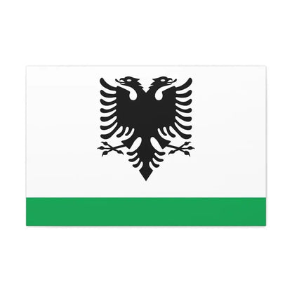 Albanian Coast Guard Ensign - Canvas Wall Art 30" x 20" 1.25" - The Sticker Space