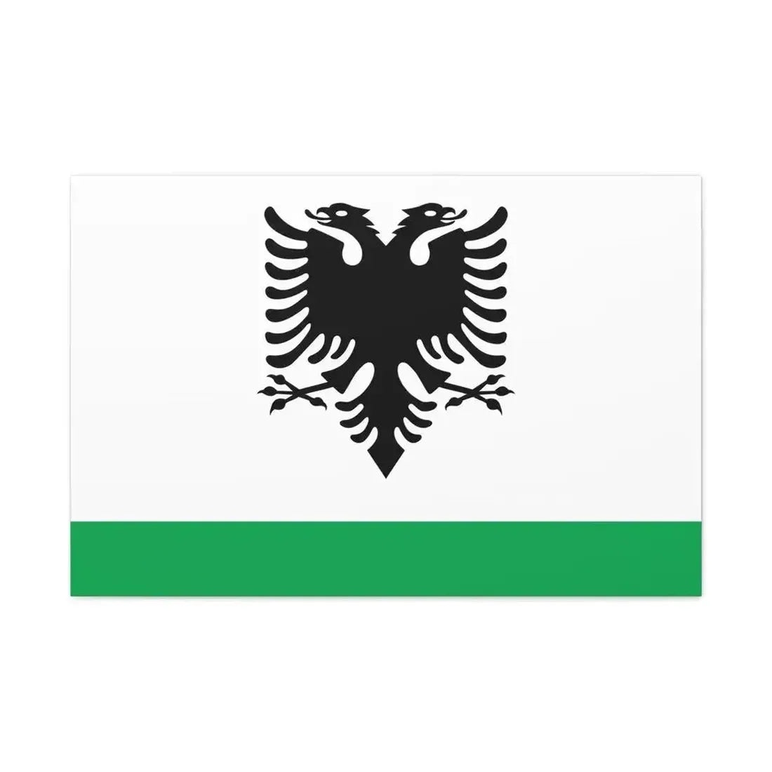 Albanian Coast Guard Ensign - Canvas Wall Art 36" x 24" 1.25" - The Sticker Space