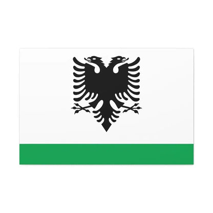 Albanian Coast Guard Ensign - Canvas Wall Art 36" x 24" 1.25" - The Sticker Space