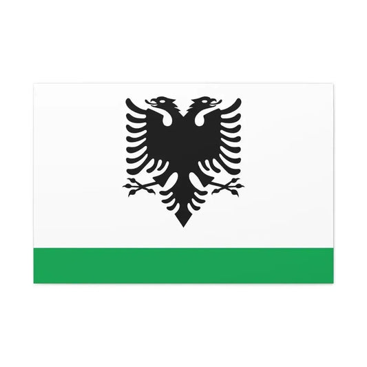 Albanian Coast Guard Ensign - Canvas Wall Art 36" x 24" 1.25" - The Sticker Space