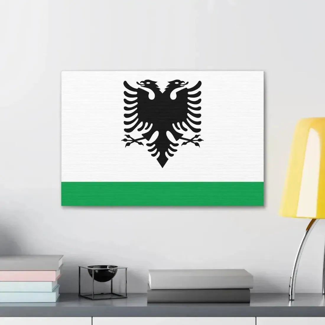Albanian Coast Guard Ensign - Canvas Wall Art - The Sticker Space