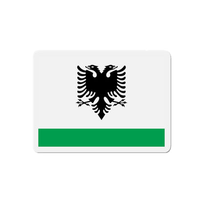 Albanian Coast Guard Ensign - Die-Cut Magnet-4" x 4"-The Sticker Space