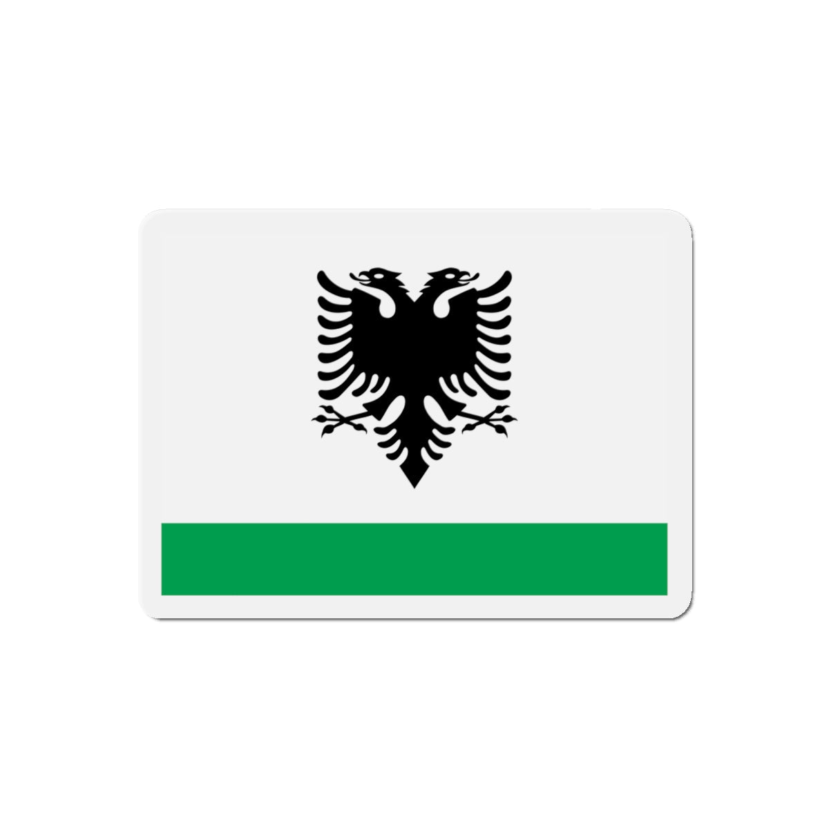 Albanian Coast Guard Ensign - Die-Cut Magnet-5" x 5"-The Sticker Space