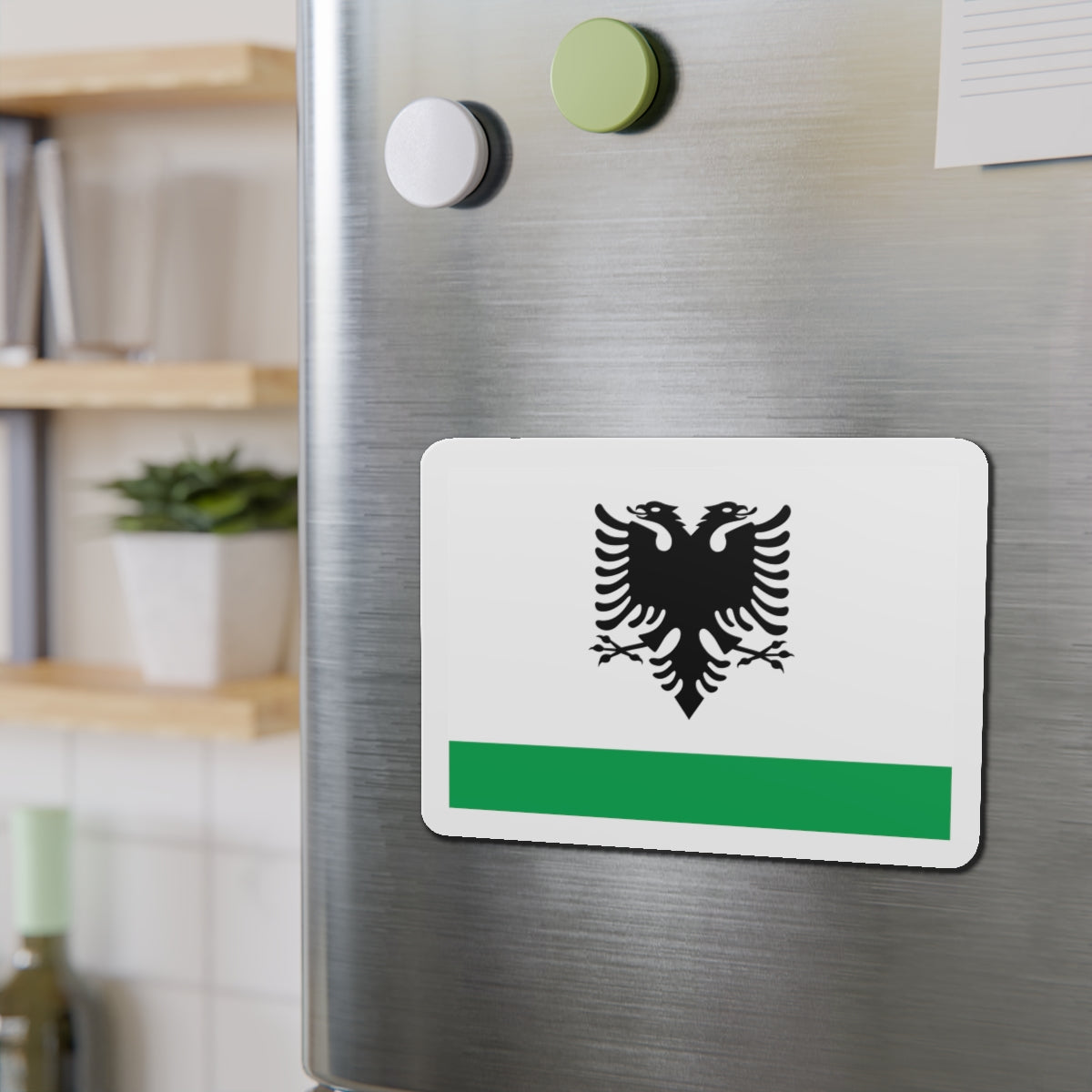 Albanian Coast Guard Ensign - Die-Cut Magnet-The Sticker Space