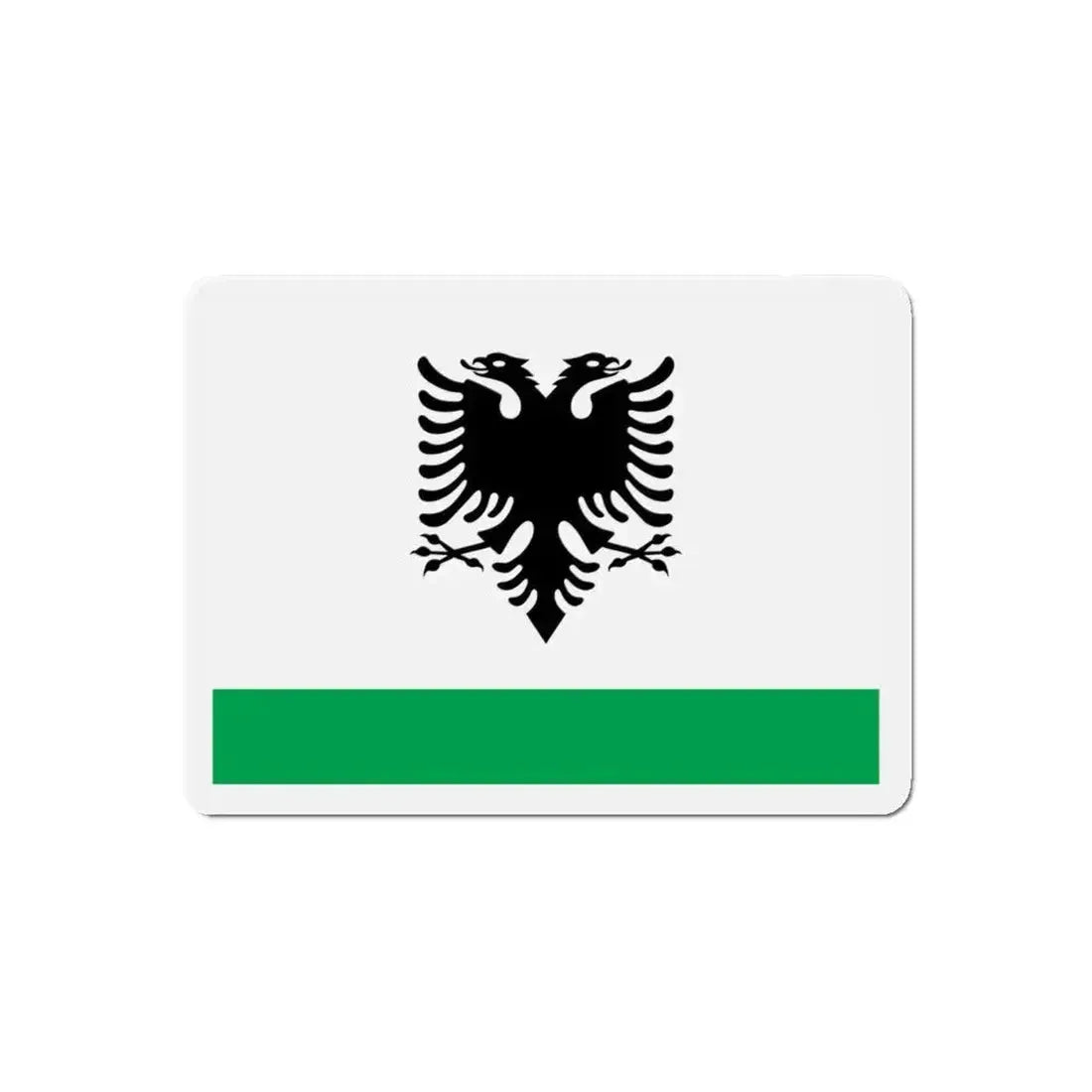 Albanian Coast Guard Ensign - Refrigerator Magnet 5 Inch - The Sticker Space