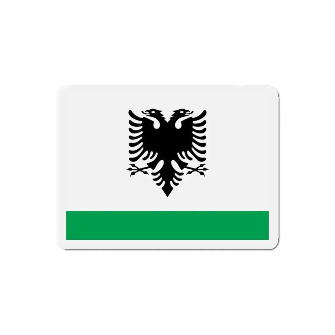 Albanian Coast Guard Ensign - Refrigerator Magnet 6 Inch - The Sticker Space