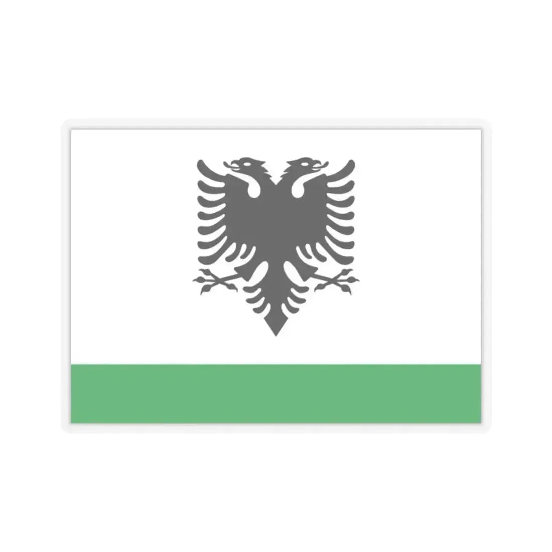 Albanian Coast Guard Ensign - STICKER Vinyl Kiss-Cut Decal 2 Inch Transparent - The Sticker Space