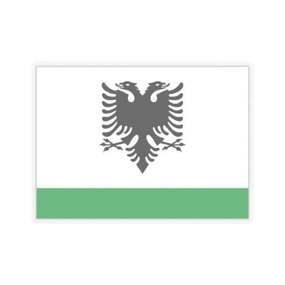 Albanian Coast Guard Ensign - STICKER Vinyl Kiss-Cut Decal 2 Inch Transparent - The Sticker Space
