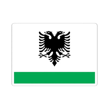 Albanian Coast Guard Ensign - STICKER Vinyl Kiss-Cut Decal 2 Inch White - The Sticker Space