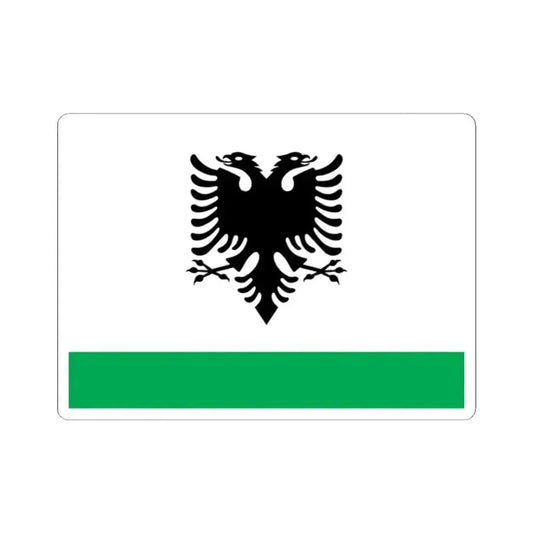 Albanian Coast Guard Ensign - STICKER Vinyl Kiss-Cut Decal 2 Inch White - The Sticker Space