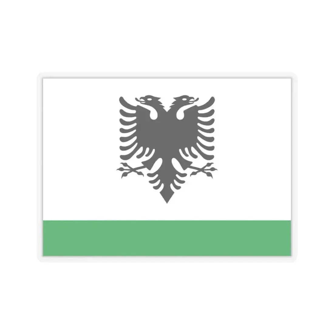 Albanian Coast Guard Ensign - STICKER Vinyl Kiss-Cut Decal 3 Inch Transparent - The Sticker Space