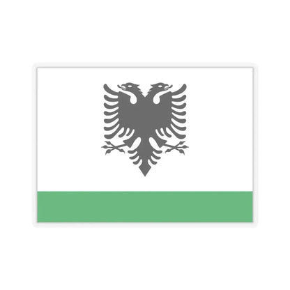 Albanian Coast Guard Ensign - STICKER Vinyl Kiss-Cut Decal 3 Inch Transparent - The Sticker Space