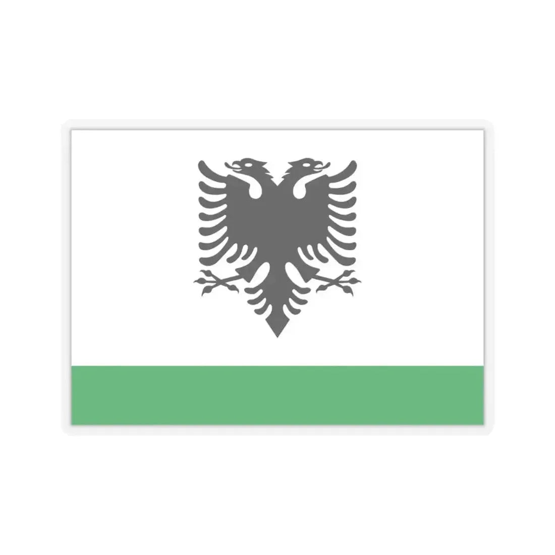 Albanian Coast Guard Ensign - STICKER Vinyl Kiss-Cut Decal 4 Inch Transparent - The Sticker Space