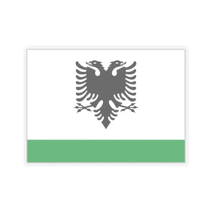 Albanian Coast Guard Ensign - STICKER Vinyl Kiss-Cut Decal 4 Inch Transparent - The Sticker Space
