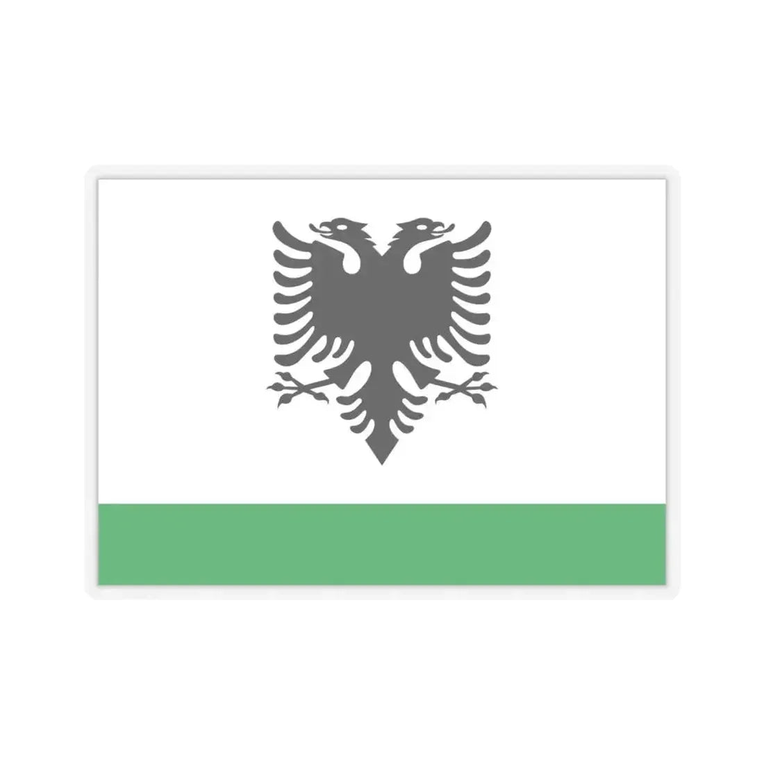Albanian Coast Guard Ensign - STICKER Vinyl Kiss-Cut Decal 6 Inch Transparent - The Sticker Space
