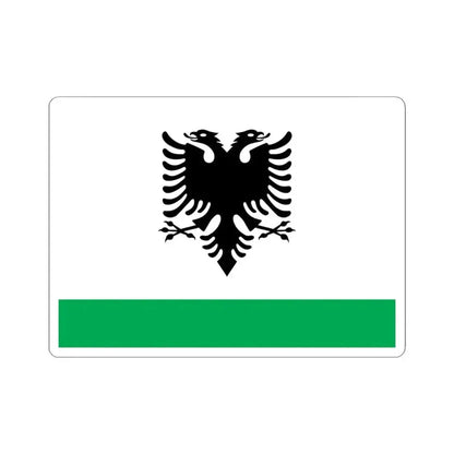 Albanian Coast Guard Ensign - STICKER Vinyl Kiss-Cut Decal 6 Inch White - The Sticker Space